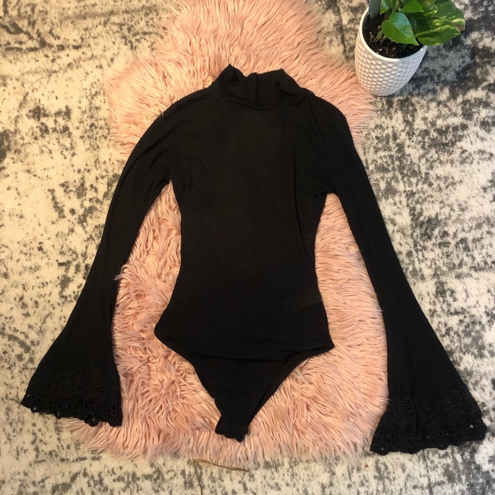 Free People Open Back Lace Bodysuit